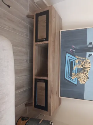 Mueble TV Industrial Roble Americano