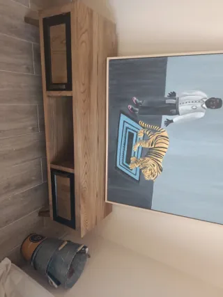 Mueble TV Industrial Roble Americano