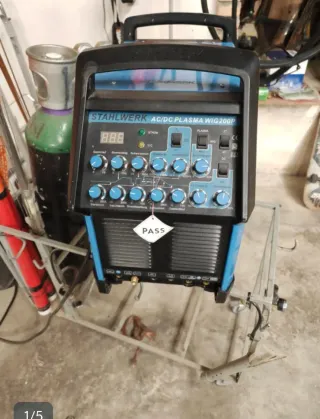Maquina soldar TIG AC/DC WIG200P Stahlwerk alu ino