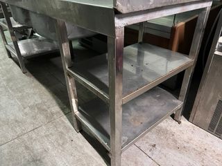 Fregadero industrial doble 235x70x86