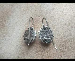 Pendientes vintage de plata.