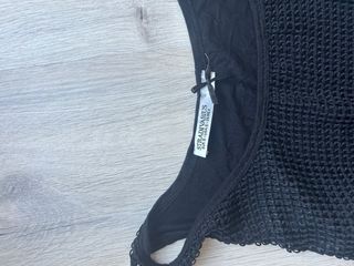 Camiseta tirantes negra transparente