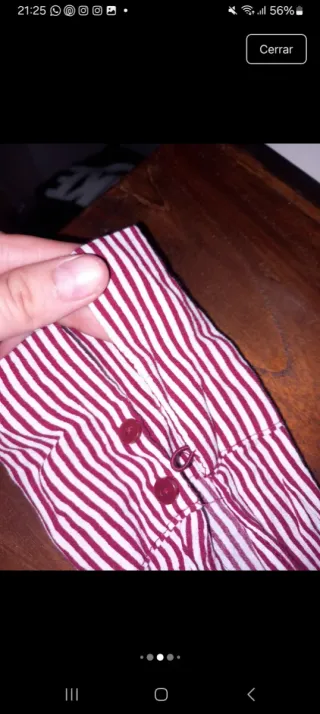 Camisa Bershka rayas roja y blanca Talla XS