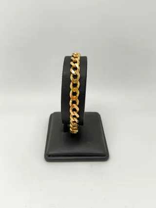 Pulsera eslabones ovales oro 18kt estilo cubana