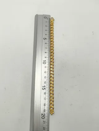 Pulsera eslabones ovales oro 18kt estilo cubana