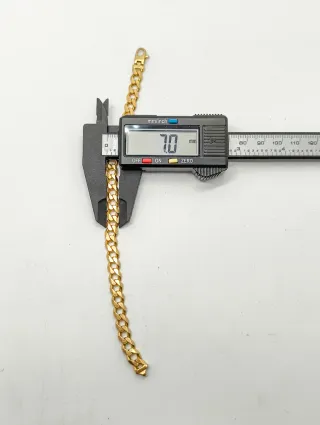 Pulsera eslabones ovales oro 18kt estilo cubana