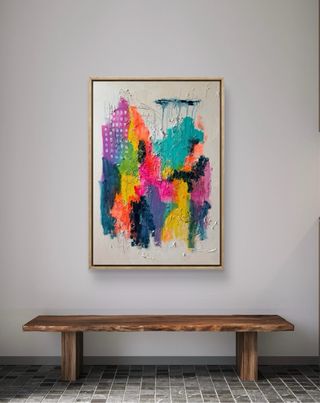 Cuadro GRANDE abstracto, mucha personalidad 100x70