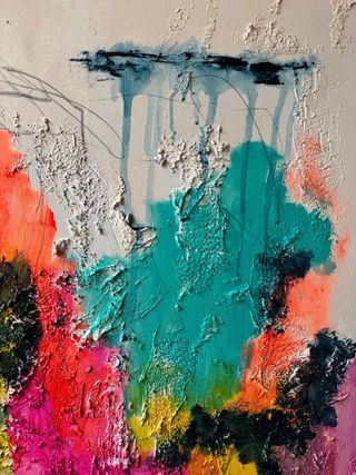 Cuadro GRANDE abstracto, mucha personalidad 100x70