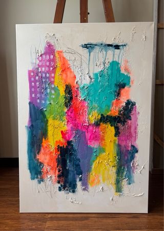 Cuadro GRANDE abstracto, mucha personalidad 100x70
