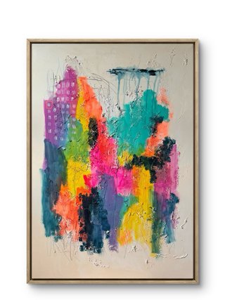 Cuadro GRANDE abstracto, mucha personalidad 100x70