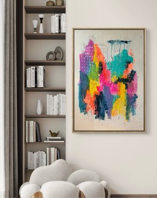Cuadro GRANDE abstracto, mucha personalidad 100x70
