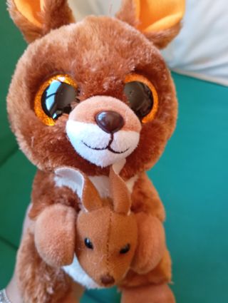 Peluche TY Kipper Canguro con Bebe