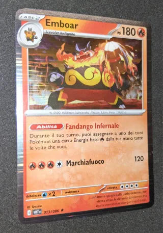 Lotto 40 carte Pokémon: Emboar HOLO + 2 Tepig