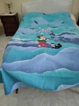 Copriletto singolo Pinocchio e fatina