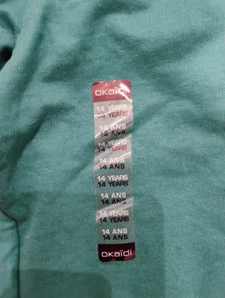 Pantalón corto talla 14 años con bolsillos lados