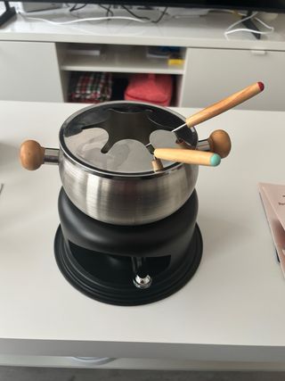 Set de fondue de acero inoxidable