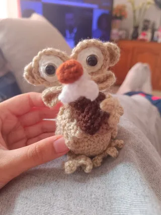 Muñeco Scrat de la pelicula Ice Age a Crochet