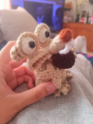 Muñeco Scrat de la pelicula Ice Age a Crochet