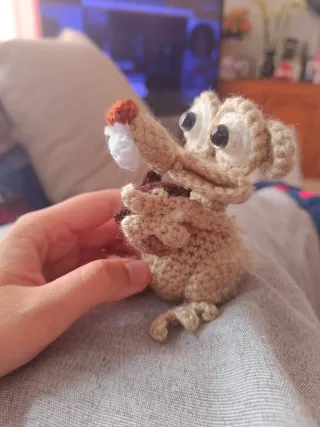 Muñeco Scrat de la pelicula Ice Age a Crochet