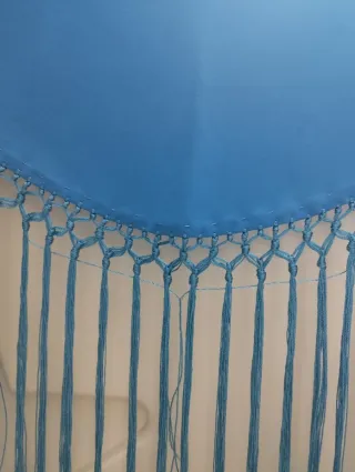 Mantoncillo Flamenca Niña-bebe  Celeste