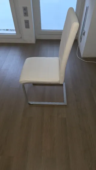 Mesa y 6 Sillas Comedor Blancas