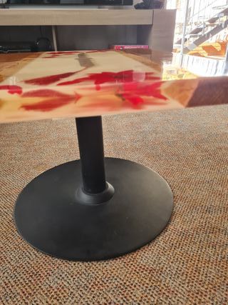 Mesa Artesanal Japonesa Madera y Epoxy