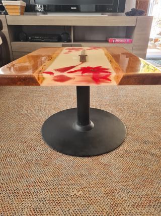 Mesa Artesanal Japonesa Madera y Epoxy