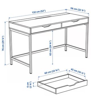 Escritorio Blanco Ikea Alex