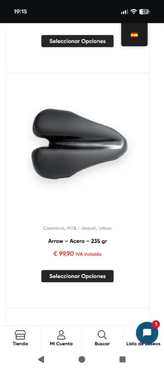 Sillín bicicleta ARROW Duopower