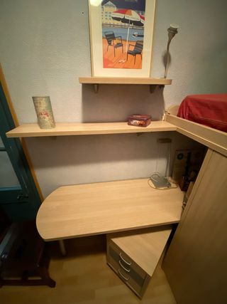 Conjunto Cama, Armario y Escritorio