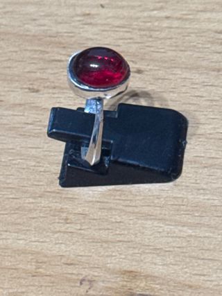 Anillo Plata 925 Rubi Sintético Hecho a Mano