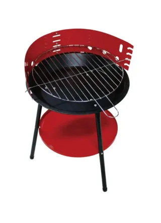 Barbacoa Carbón Redonda Camping