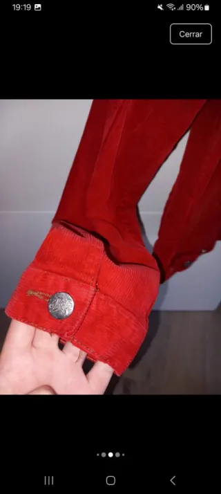 Chaqueta pana roja mujer Talla M