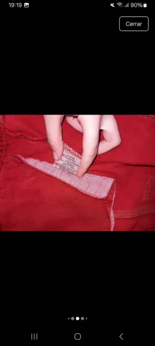 Chaqueta pana roja mujer Talla M