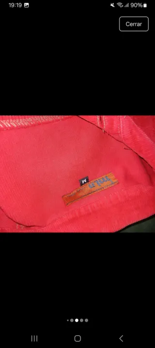 Chaqueta pana roja mujer Talla M