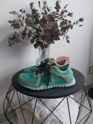 Zapatillas Reebok Mujer Beige y Turquesa