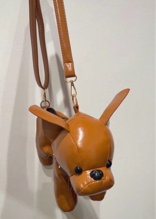 Bolso divertido perro marrón