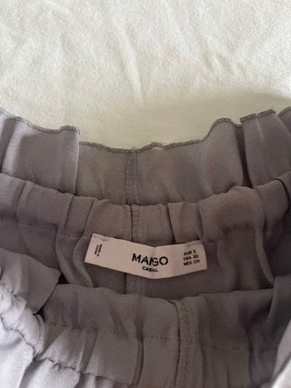Mango Shorts Plateados