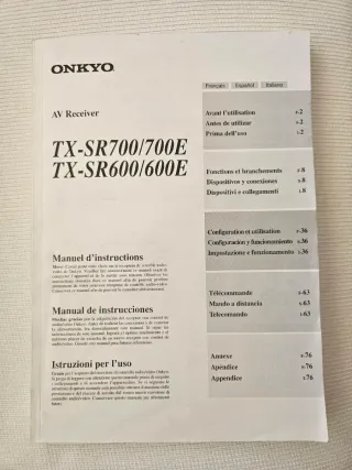Receptor AV Onkyo TX-SR600E Plata