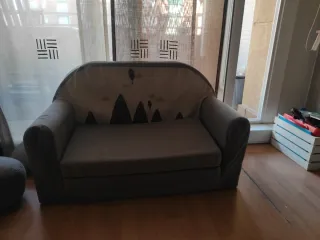 Sofá Cama Niños/Mascotas Gris