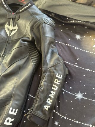 Mono de moto Armure 1 pieza negro/blanco talla 56