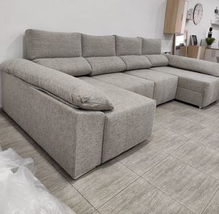 Mega Sofá Cama 335 cm con Chaise Longue y Arcón !!