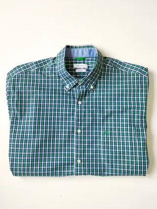 Camisa Pedro del Hierro cuadros verde y blanco