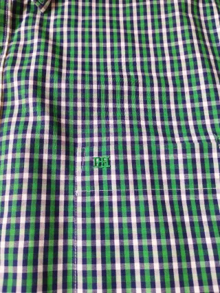 Camisa Pedro del Hierro cuadros verde y blanco