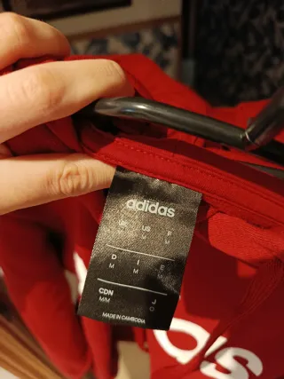 Sudadera Adidas Roja con Capucha