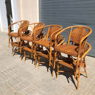Antiguas Sillas Ratan Vintage estilo bistrot