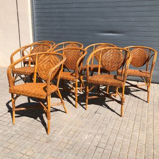 Antiguas Sillas Ratan Vintage estilo bistrot