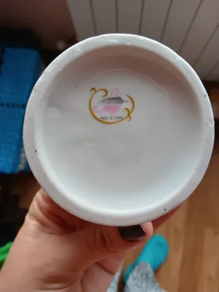 Juego tocador vintage flores y dorado