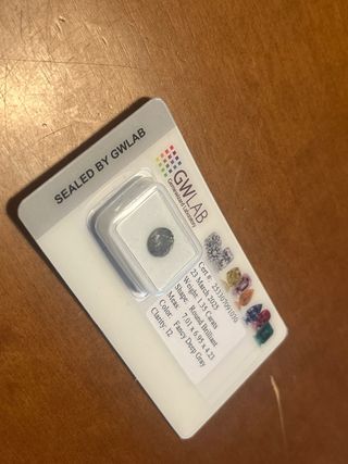 Diamante Gris GWLAB 1.35 Quilates Redondo Brillant