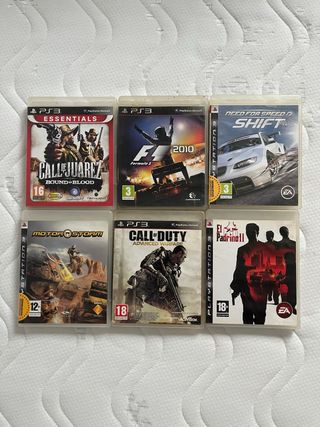 Lote 6 juegos PS3: Call of Duty, Motorstorm, F1, S